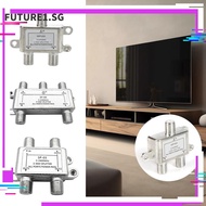 FUTURE1 TV Antenna Satellite Splitter, Cable TV Signal Receiver Distributor TV Satellite Splitter Coaxial Cable Antenna, TV Signal Power Divider F-type Socket Female Connector