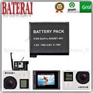 Baterai / Battery Pack 1600 mAh For GoPro Hero 4 Black / Gopro Hero 4 Silver