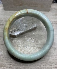 A貨翡翠晴底俏紅翡大輪軚手鐲（57圈）