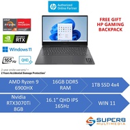 HP OMEN 16-N0035AX Gaming Laptop (AMD Ryzen9 6900HX, 16GB ddr5, 1TB SSD, Nvidia RTX3070Ti 8GB, 16.1 QHD 165Hz, Win11)