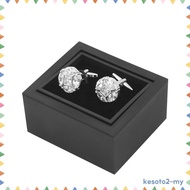 [Kesoto2] Cufflink Box Case, Men's Cufflink Display Case, Earrings Box, Rings Box, Rotating Cufflink