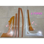 [1set] PVC Tailor Ruler / Stitch Ruler / Sewing Ruler Set / Sewing Ruler