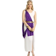 Halloween cosplay Adult Female Ancient Roman Senator's Wife Greek Goddess Costume Spartan Performanc