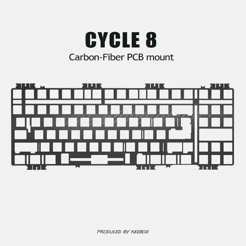 Keebox TKD Cycle8 PCB Mount Plate Mount Mechanical Keyboard Custom Plate PC PP POM FR4 ALU Carbon Fi