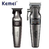 Kemei Professional Zero Gap Hair Trimmer Men Cordless Hair Clipper Rechargeable Barber Finish Hair C