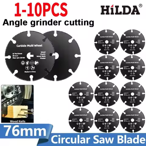 1-10PCS 76mm Saw Blade Electric Grinding Cutting Disc Rotary Tool Metal Cutter Power Tool Wood Cutti