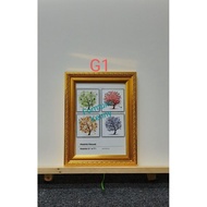 4R 5R 6R 8R A4 Solid Deluxe Gold 1 / Gold 2 Photo Frame Hand Made in Bingkai Foto