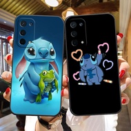 Cute Cartoon Stitch Soft Black Silicon TPU Cell Phone Case For OPPO R17 R15 R11 R9 R7 K1 F11 F9 F7 F5 A9 A7 A79 A75 A73 Realme RENO 3 2 6.4 U1 M B S X Z Pro Plus Youth 5G