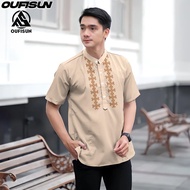 【Oufisun】Ethnic Shirts For Men 2025 Modern Barong For Men Asian Attire For Men Modern Filipiniana Et