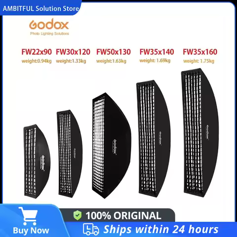 Godox Honeycomb Grid Softbox 22x90cm 30x120cm 35x160cm Rectangle Strip for Bowens Elinchrom Mount St