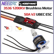 NEEBRC RC Fixed Wing D3536 1200KV Airplane Brushless Motor Hobbywing 50A V2  ESC For RC FPV Drone Ra