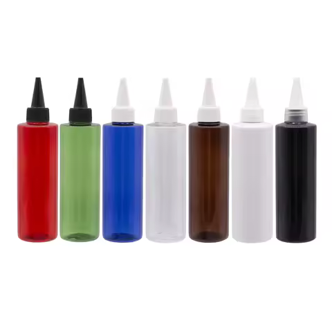 24pcs 100ml 120ml 150ml 200ml 250ml Empty Point Plastic Bottles With Twist Top Cap E Liquid Packagin