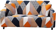 Sofa Slipcover, Sofa Cover, Sofa Cases, High Elastic Fabric, Printed Pattern, Sofa Protector, with Free Pillowcase &amp; Anti-Slip Foams (Multicolor Rhombus, 3 Seater)