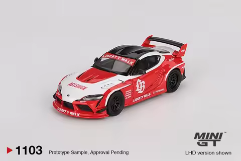 [PreSale] MINI GT 1:64 LBWK LB WORKS GR Supra Red White 1103 Diecast Model Car