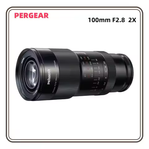 PERGEAR 100mm F2.8 Macro 2X Full-Frame Manual Focus Lens for Sony E Canon RF EF Nikon Z Fuji X L Mou