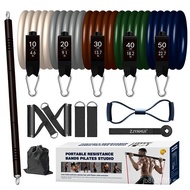 Five-Color 11 Tension Rope Word Tension Bodhi Set Resistance Band Fitness Elastic Rope 8-Piece Set E