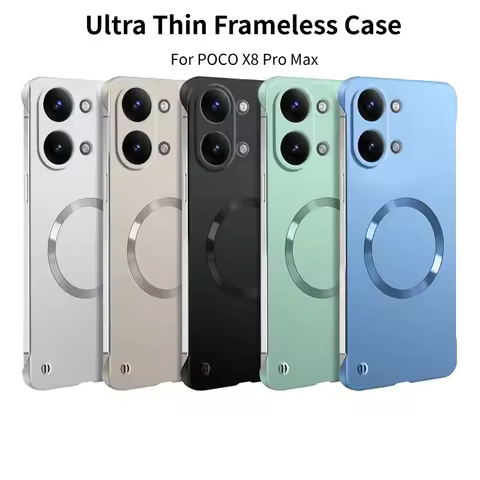 Luxury Slim Metallic Paint Case For Xiaomi Poco X8 Pro Max X7 F8 Ultra F7 Pro M8 Pro F6 X6 Magnetic 