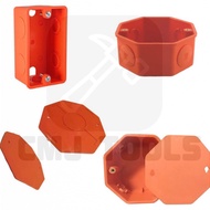 MJ  PVC Orange Junction Box  / Utility Box/cover /  (With Cover)COD