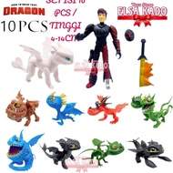 NEWEST How To Train Your Dragon Figure Set of 10 With Hiccup Toothless Light Fury
