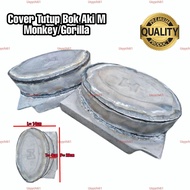 (PROMO DISKON) Cover Tutup Bok Aki Accu Samping Set Tepong Motor Monkey Gorilla Motif M Custom
