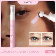 1 Pc Lightening Dark Circles LAIKOU Japan Sakura Eye Cream,15g Whitening Eye Moisturizer Brightening