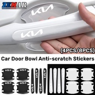 4/8Pcs KIA Transparent Car Door Bowl Sticker Anti Scratch Sticker Car Door Handle Protection Thicken