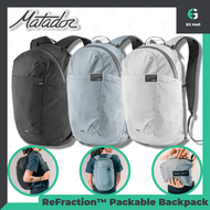 ReFraction Packable Backpack 16L 黑色 可折疊背包 100D 防水 再生尼龍 不含 PFC DWR 塗層 PU防水 YKK拉鍊