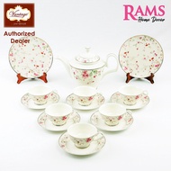 Vantage 14 Pcs Porcelain Tea Set / Coffee Tea Set / Serveware / Premium Porcelain Drinkware - Pink S