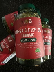 🍀 HOLLAND&BARRETT  OMEGA 3 FISH OIL 1000mg  240粒 $210@1 $200@3 英國出品