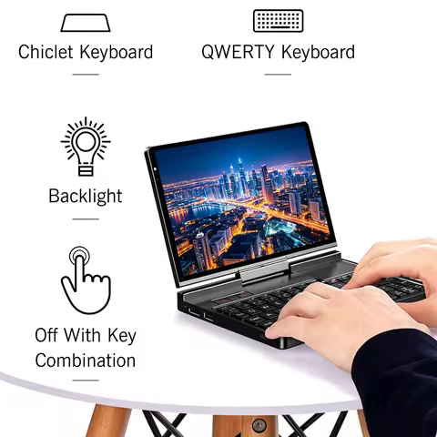 Hyper 2026 GPD Pocket 4 8.8-inch AMD Ryzen 9 HX 3700U 64GB RAM 2TB NVMe Flip 180° Portable Mini PC -