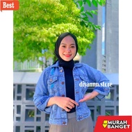 Hijaber JACKET WOMEN'S JEANS JACKET BIONDY CROP JACKET SNOW DENIM GIRLS JINS WOMEN'S JACKET