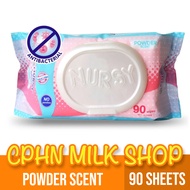 Nursy Baby Wipes Powder Scent 90 Sheets