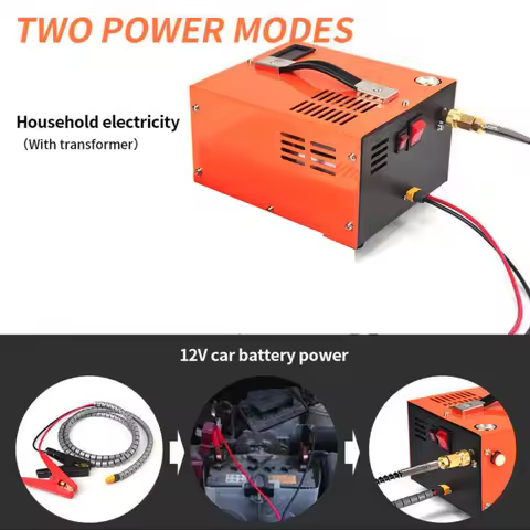 PCP Air Compressor 30MPa High Pressure Air Gun Pump DC 12V for Car