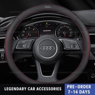 Audi Q2 Q3 Q4 Q5 Q6 Q7 Q8 Q9 Leather Steering Wheel Cover Leather Steering Cover Protection Legendar