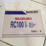 Suzuki rc rc100 rc80 sprinter bravo part Catalog Book