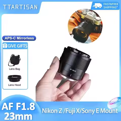 TTArtisan AF 23mm F1.8 Large Aparture Autofocus Prime Lens for Sony E ZVE10 Fx30 A7III A6400 A6700 F
