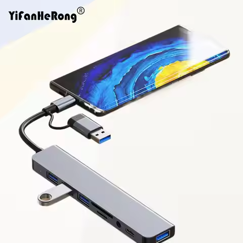 8/5 in 2 USB HUB C type-c HUB USB C to USB 3.0 Dock for MacBook Pro For Switch USB-C Type C 3.0 Spli