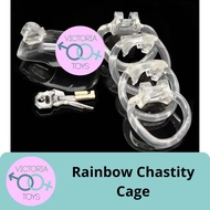RAINBOW CHASTITY CAGE LOCK A COCK