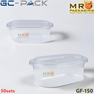 500ml Oval Container & Lid [ 50sets± ] Bekas Desert Tiramisu cheese cake GF-150 GF 150 GO GC-PACK GC