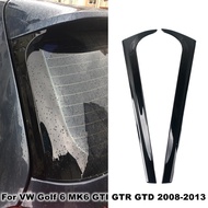 For VW Golf 6 MK6 GTI GTR GTD 2008-2013 Glossy Black ABS Rear Window Side Trunk Spoiler Canard Canar
