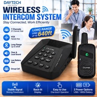 Daytech Wireless Intercom System walkies talkie 1 to many 1.5 Miles Range warehouse/shop