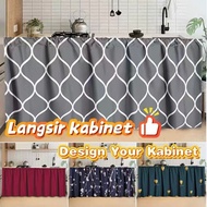 SW_ Langsir Kabinet Dapur Tirai Kabinet Dapur Kain Kabinet Dapur Kitchen Curtain Skirting Dapur Kabi