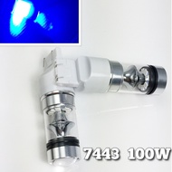 2pcs 7443 T20 7444 100W 20 Lights Blue LED Decoding Highlight Fog Reversing Turn Signals Brake Tail 