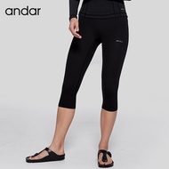 South Korea Andar High Waist 6-Point Pants Yoga Clothes High Elastic Sweat-Absorbent Quick-Drying Sp