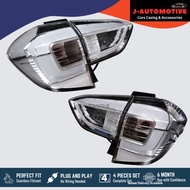 JOYC V4 Perodua Myvi 2018 - 2025 lampu belakang ALBINO Tail Lamp Full Clear Albino white light bar