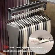 35 Lbs/16 Kg Capacity Sliding Clothes Hanger Rod, Adjustable Pants Rack, Space Saving Closet Organiz