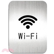 【deflect-o】鋁質方形貼牌-英文'提供無線上網服務(WIFI)'