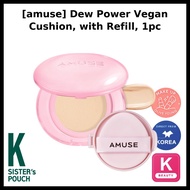 [amuse] Dew Power Vegan Cushion, with Refill, 1pc / Korean Foundation / Radiant Finish / 100% Authen