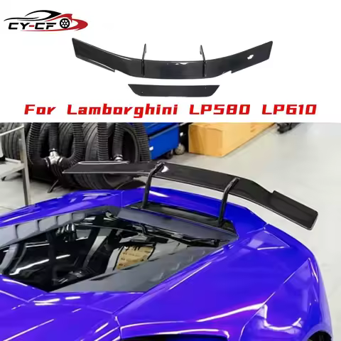 For Lamborghini Huracan LP580 LP610 EVO Carbon Fiber Spoiler Tail fins Rear Spoiler Guide Rear Wing 