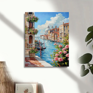 1pc Landscape Painting By Number Seaside Town Art Paint By Number Kits Craft Kit For Adults Room Dec